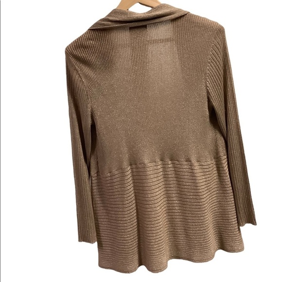 JM collection golden open cardigan size 12W (0X) - Picture 5 of 11